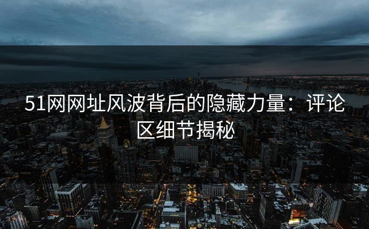51网网址风波背后的隐藏力量：评论区细节揭秘