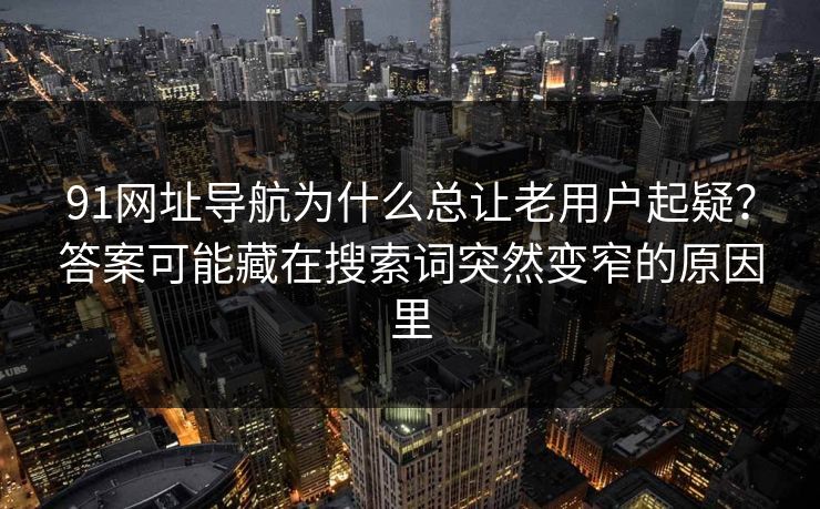 91网址导航为什么总让老用户起疑?答案可能藏在搜索词突然变窄的原因里 91网址导航为什么总让老用户起疑?答案可能藏在搜索词突然变窄的原因里